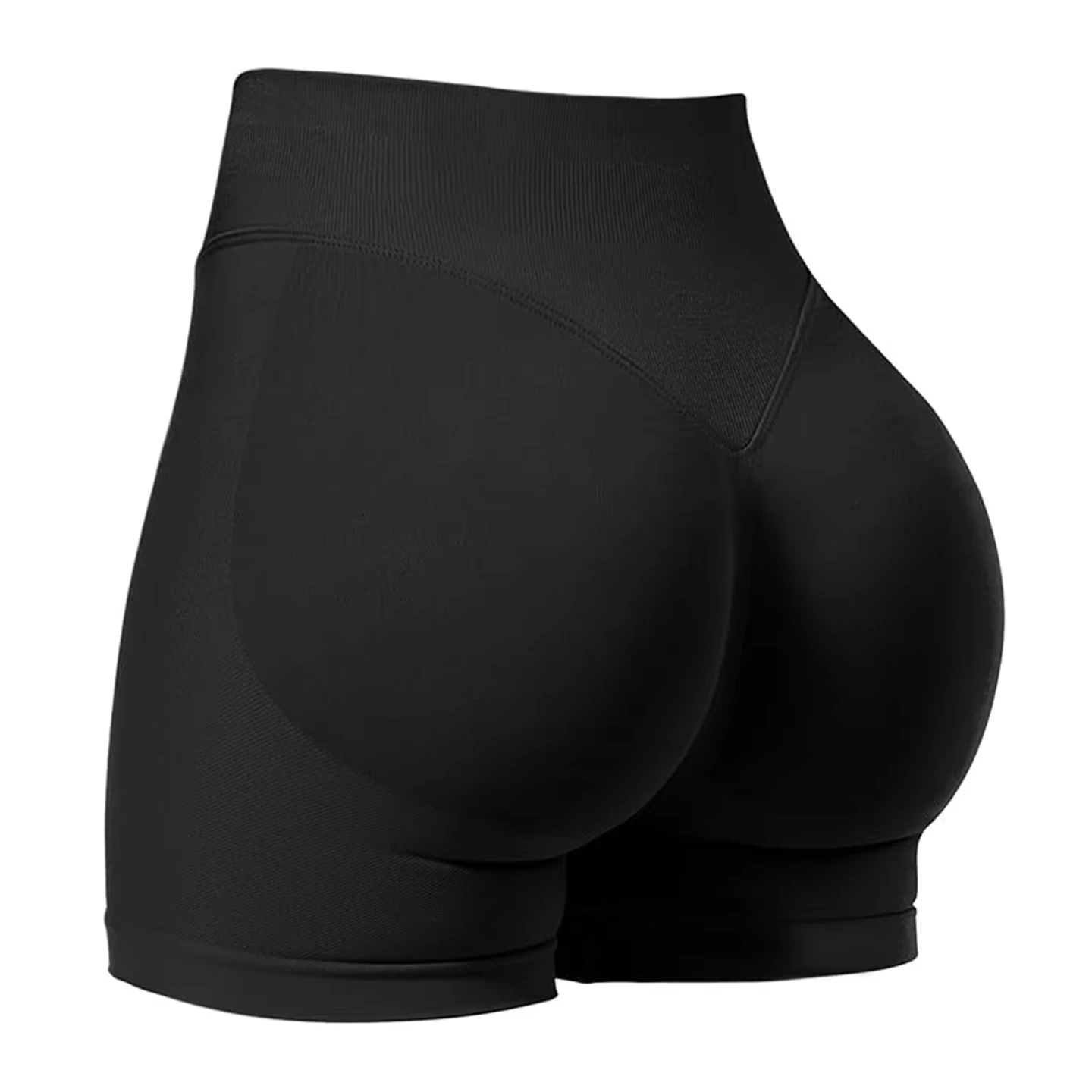 Summer High Waisted Yoga Shorts For Women Fashionable and Sexy Running Fitness Pants Solid Color Yoga Leggings Elastic Tights - Imagem 13