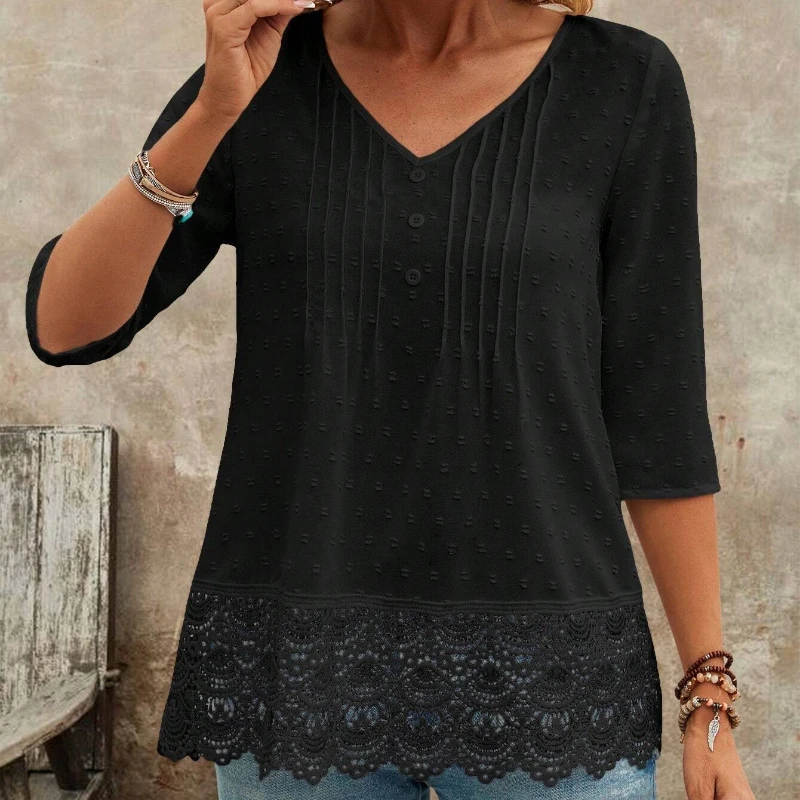 Solid Casual Loose Blouses For Feminino Summer Vintage Feminino’s - Imagem 5