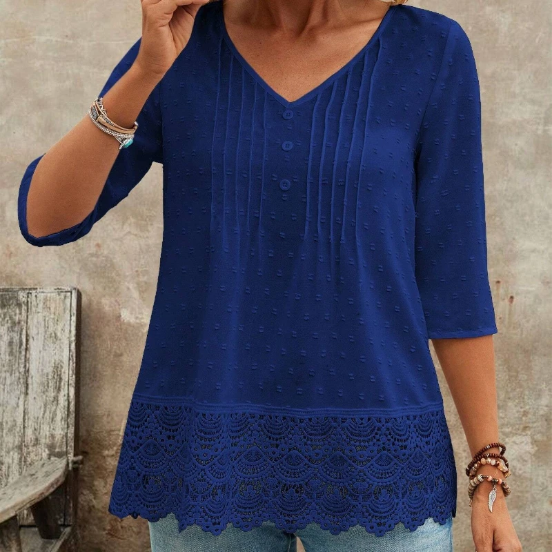Solid Casual Loose Blouses For Feminino Summer Vintage Feminino’s - Imagem 6