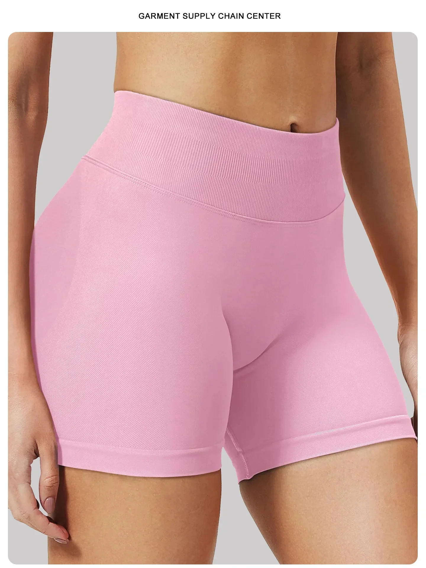 Summer High Waisted Yoga Shorts For Women Fashionable and Sexy Running Fitness Pants Solid Color Yoga Leggings Elastic Tights - Imagem 4