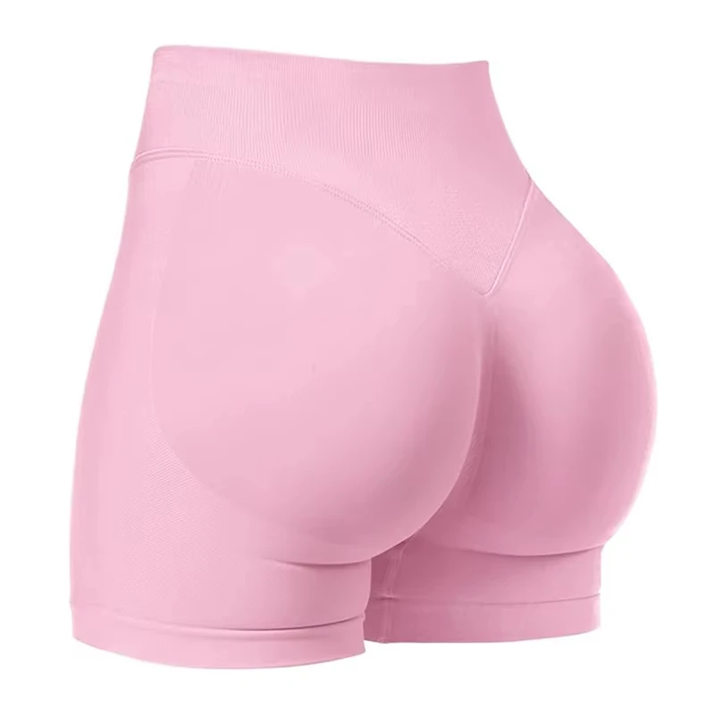 Summer High Waisted Yoga Shorts For Women Fashionable and Sexy Running Fitness Pants Solid Color Yoga Leggings Elastic Tights - Imagem 12