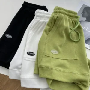Feminino’s Comfortable Loose Wide-legged Drawstring a Pants Slim Waist